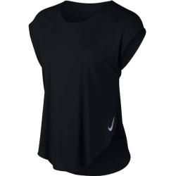 Nike Damen Laufshirt City Sleek Kurzarm, Größe Xs In Black/reflective Silv, Größe Xs In Black/reflec