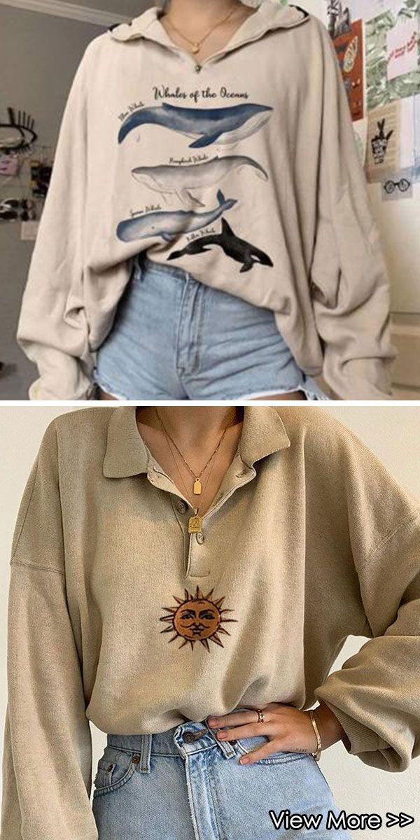 Casual Fashion Sweatshirts Fashion Retro Outfits Aesthetic Clothes