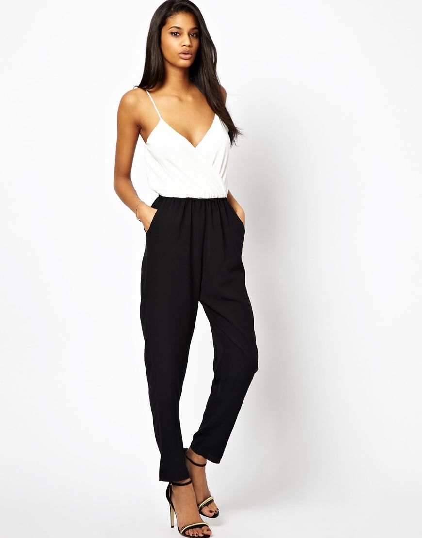 ASOS Czarno-kremowy kombinezon spodnium overall 36 (4227730571) - Allegro.pl - Więcej niż aukcje. Evening Jumpsuit, Sleeveless Jumpsuits, Casual Elegance, Dress To Impress, Style Me, Fashion Beauty, Cute Outfits, Fashion Outfits, Asos Fashion