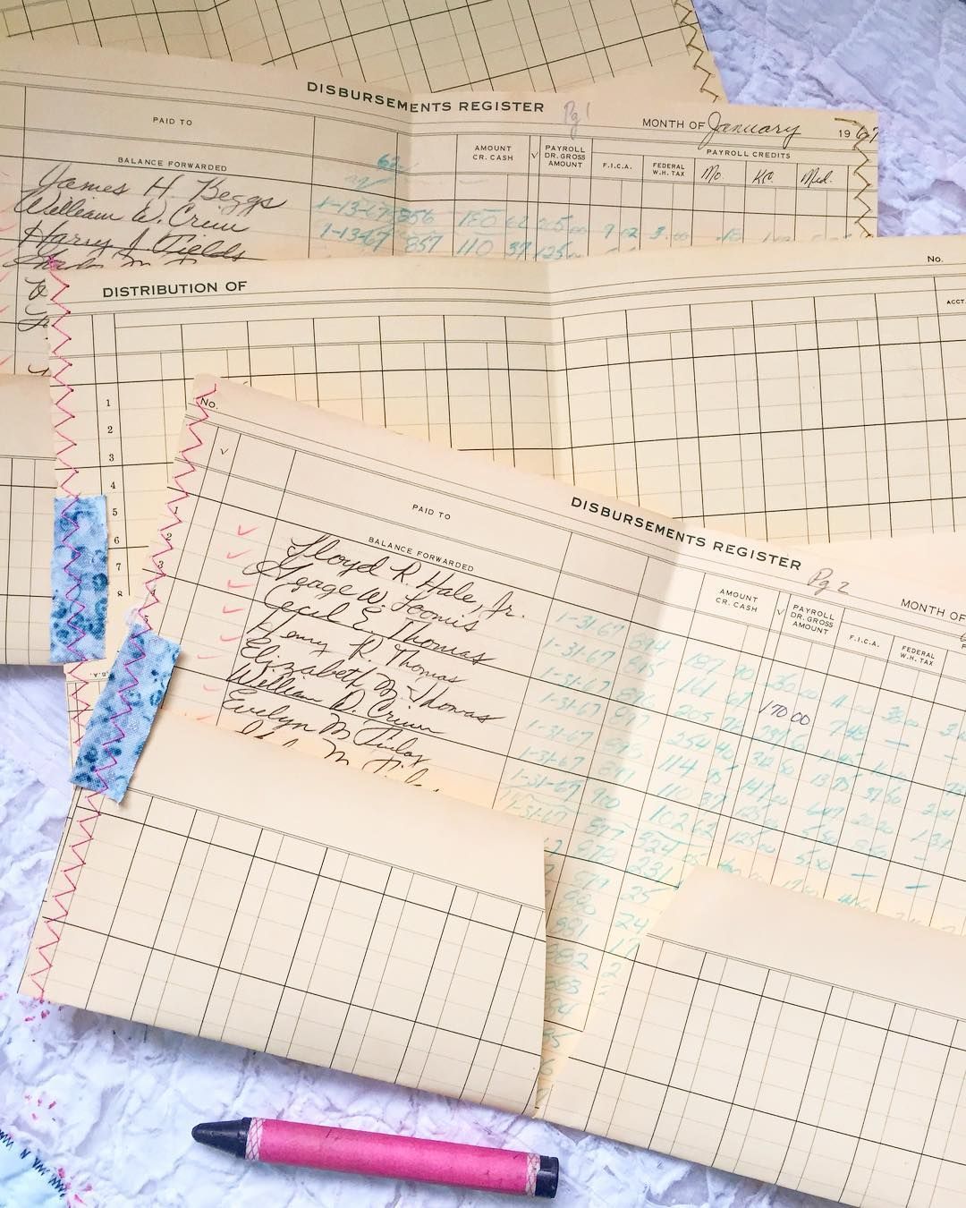 pockets pockets and more pockets seems to be a great way to use how to use a ledger book