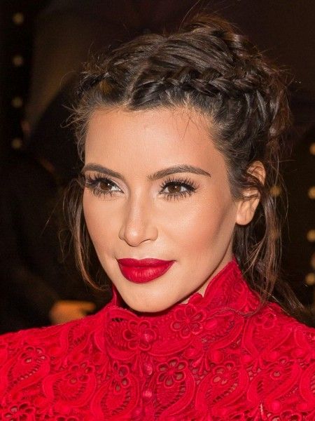 Pretty Braided Updo Hairstyles For 2016 Kim Kardashian Hair Kardashian Braids Kardashian Eyes