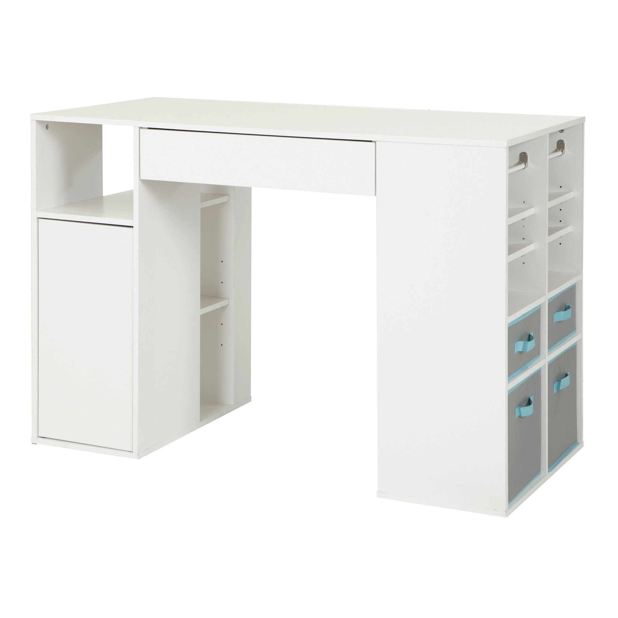 Counter Height Craft Table with Storage
