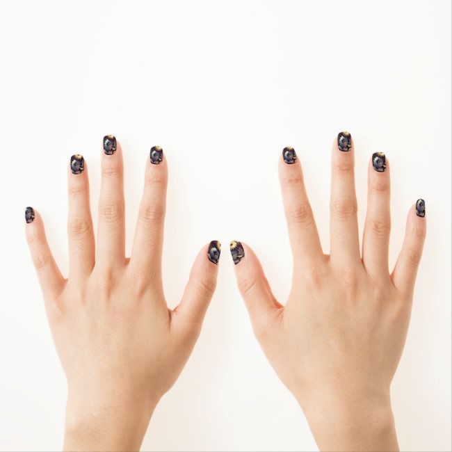Real Silver Gold Gears steampunk clockwork Cosplay Minx Nail Art | Zazzle.com #koreannailart