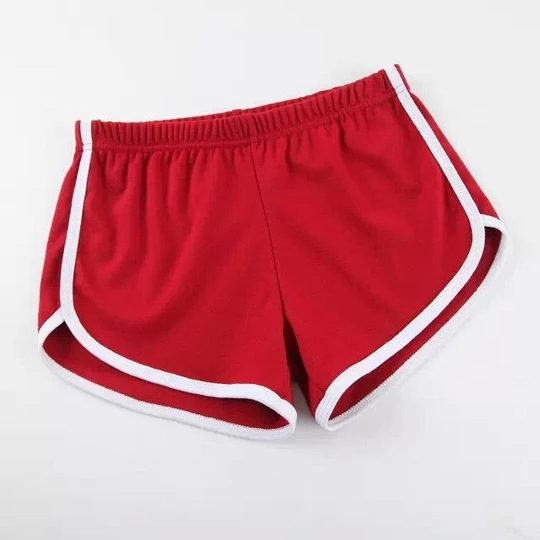 Value Red and white striped workout shorts for Workout at Home