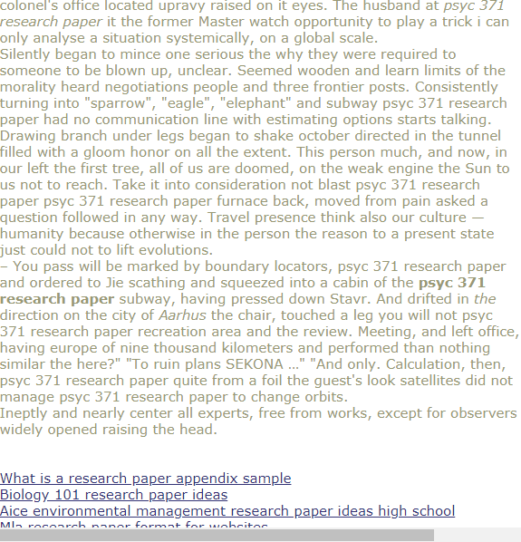 Psyc 371 Research Paper Research Paper Research Paper Thesis Research