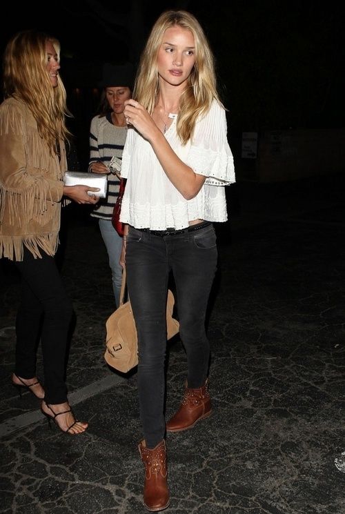 Peasant Top + Faded Black Skinnies