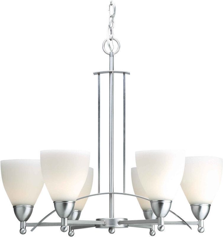 Forte Lighting 2231 06 Asian Themed 6 Light Up Chandelier Forte Lighting 2231 06 Asian Themed 6 Light Up Chandelier Brushed Nickel Indoor