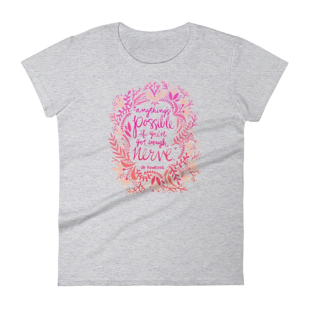 Anything’s Possible – Pink Ombré Palette • Women's short sleeve t-shirt - Heather Grey / XL