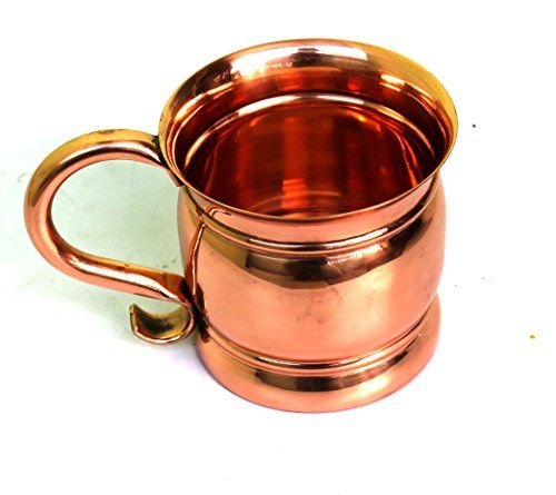 STREET CRAFT 100/% Authentic Solid Pure Copper Old Fashion Smooth Moscow Mule Mug Copper Moscow Mule Mugs Copper Handle.