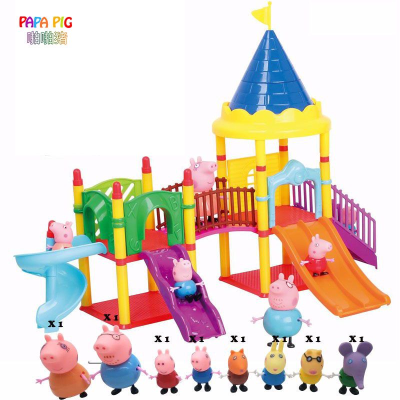 comprar Serie de juguetes de Parque de Atracciones juguetes PVC figuras de acción juguete del miembro d… | Peppa pig toys, Peppa pig playground, Kids birthday gifts