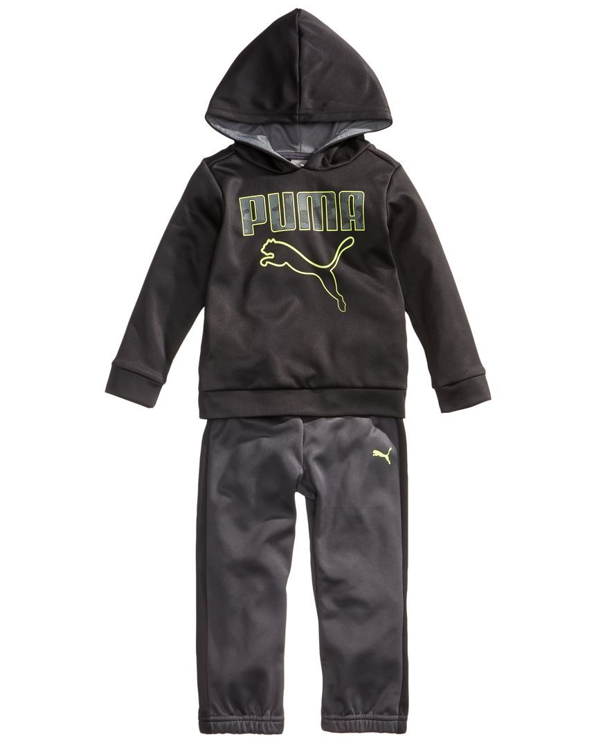 PUMA Little Girls/' Fleece 2 Pcs Hoodie Pants Set