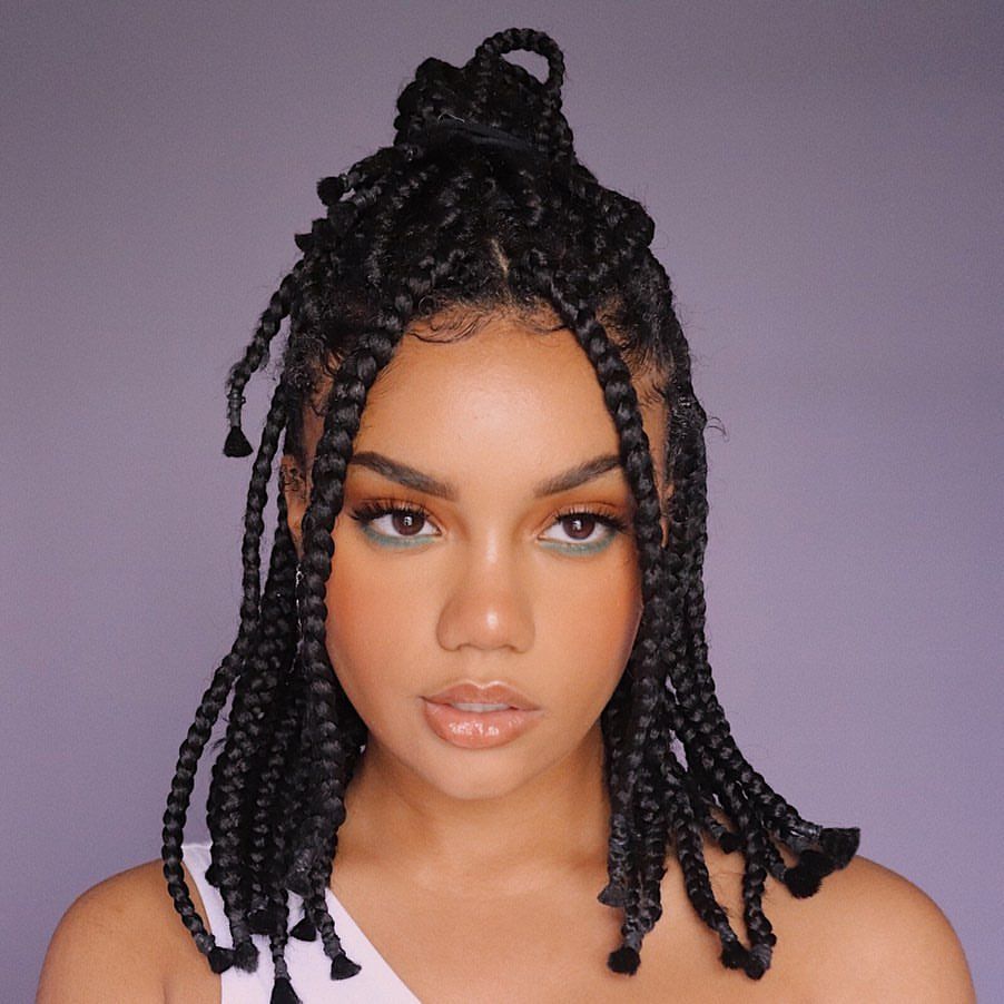 Short Box Braids Hairstyles, Short Braids, Braided Hairstyles For Black Women, African Braids Hairstyles, Braids For Black Hair, Twist Braids, Protective Hairstyles, Protective Style Braids, Braids Easy