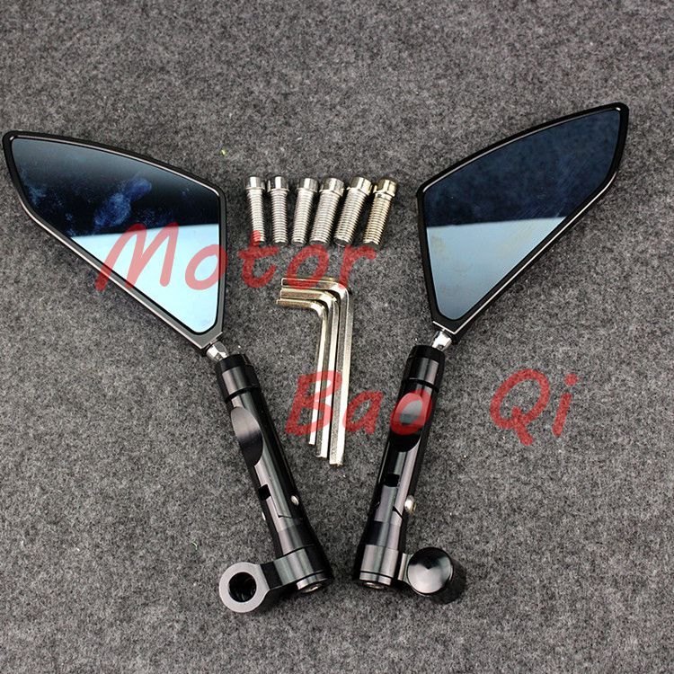 Free Shipping CNC Aluminum side Mirrors Rear View Mirror Universal For