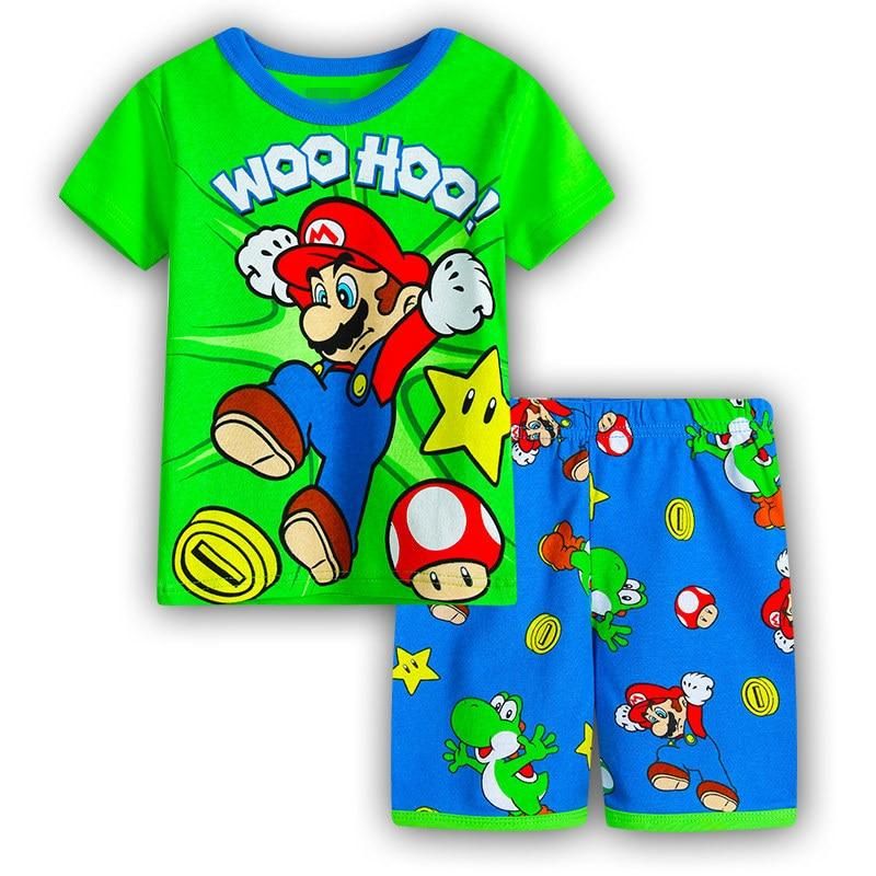New Casual Cartoon Cotton Super Mario Children's pajamas