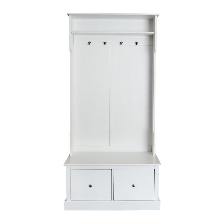 White Wood Hall Tree Two Drawer And Shelf First Place White Wood Hall Tree Two Drawer And Shelf