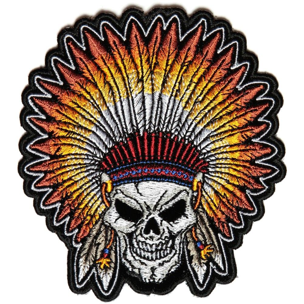 Indian Chief Native American Embroidered Sew or Iron on Patch Badge Patches