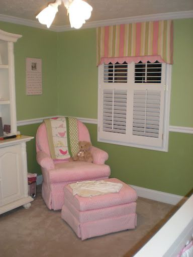 Help With Nursery Colors Please Baby Ideas Pinterest Two Tone Green Nursery Walls Need To Do This In Edens Room