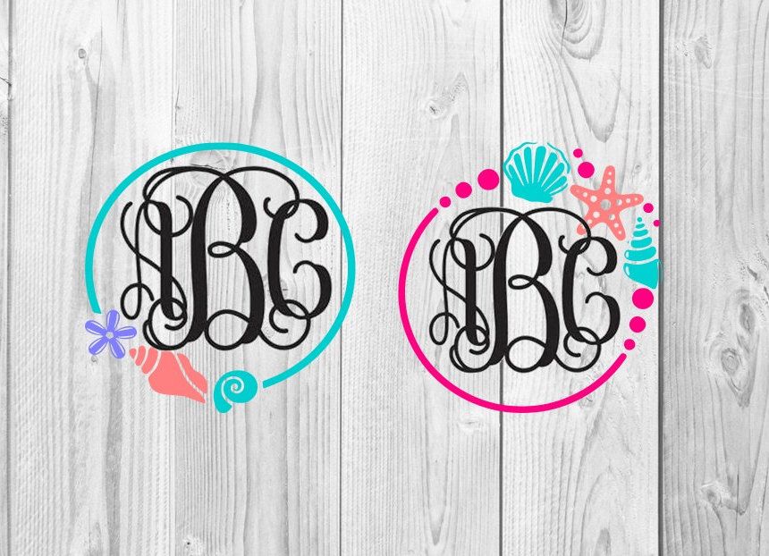 Download Seashell SVG Designs SVG Design Cricuit Design Seashell | Etsy | Beach monogram, Monogram svg ...