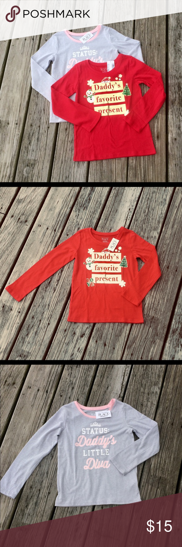 Daddy’s Girl Bundle- Two Long Sleeved Tees Holiday For Daddy’s little girl ...
