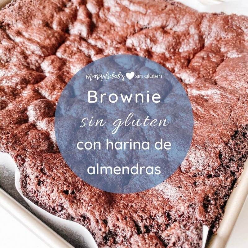 Brownie Con Harina De Almendras Manualidades Sin Gluten Receta Harina De Almendras Almendras Harina De Almendras Recetas