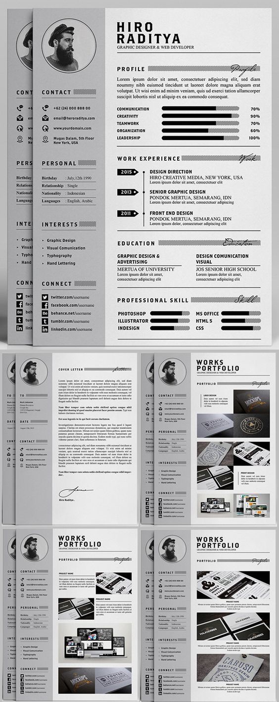 15 Free Elegant Modern CV / Resume Templates (PSD) Cv