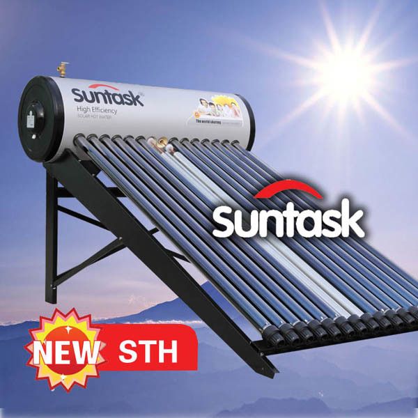 Compact High Pressurized Solar Water Heater Warranty : 3 Years. Max. Capacity : >200L. Structure : Compact Type. Pressure : Pressurized. Interior Material : Stainless Steel. Collector Components : Glass Vacuum Tube. Composition : Tank Insulation. Certification : CE, ISO9001, CCC. Vacuum Tubes : 58mm X 1.8m. Bracket : Galvanized Steel, 1.5mm. Heat Pipe : Copper. Working Pressure : 6 Bar. Capacity : 100L to 300L. Inner Tank : SUS304, 1.2 mm. Heat Pipe Condenser : SUS316L Stainless Steel. Inlet Heat Pipe, Solar Water Heater, Vacuum Tube, Inlet, Polyurethane Foam, Galvanized Steel, Hot Water, Efficiency, Insulation
