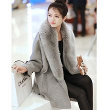 2016 Sonbahar Kis Rahat Ceket Sahte Kurk Gevsek Yun Ceket Kadin Casaco Feminino Acik Dikis Mujer Abrigos Invierno Gri G00668 China Ma Kadin Sonbahar Kis Giyim