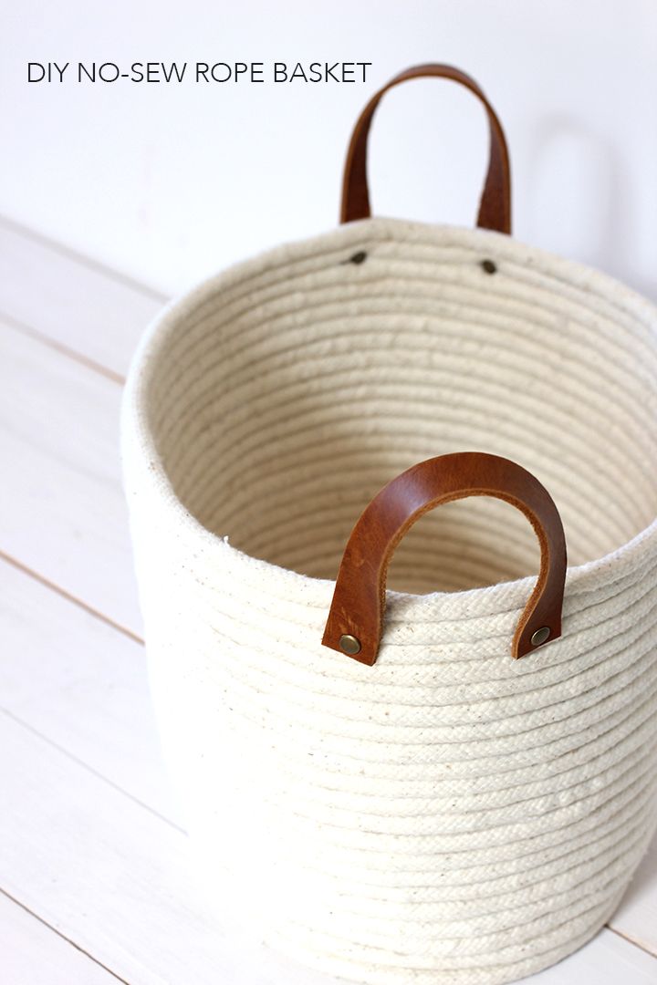 DIY No-Sew Rope Coil Basket