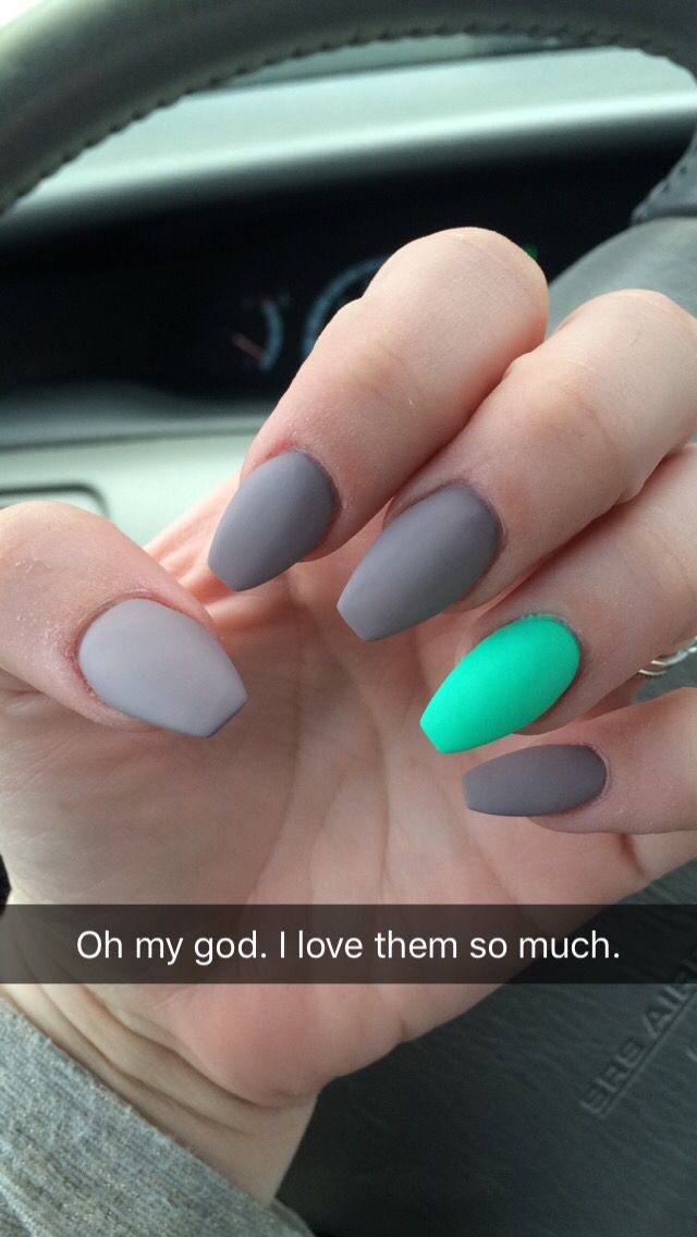 Nails. Spring nails. Color. 2016. Coffin shape. | Coffin ...