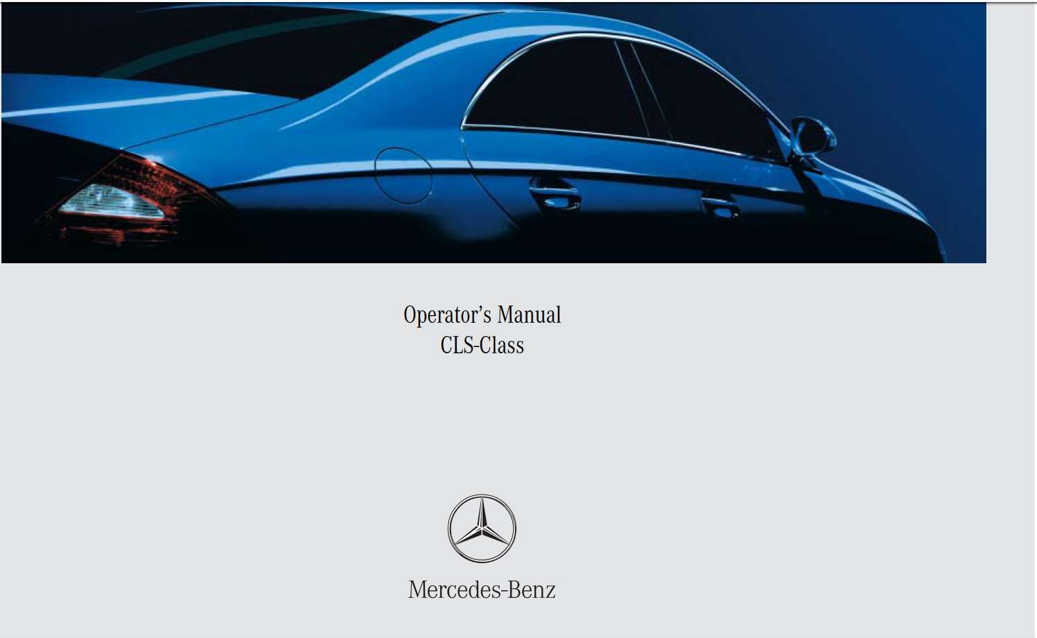 Mercedes-Benz Cls-Class 2007 Owner's Manual has been published on