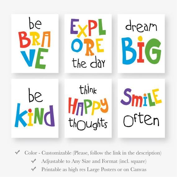 motivational quote playroom download kid room