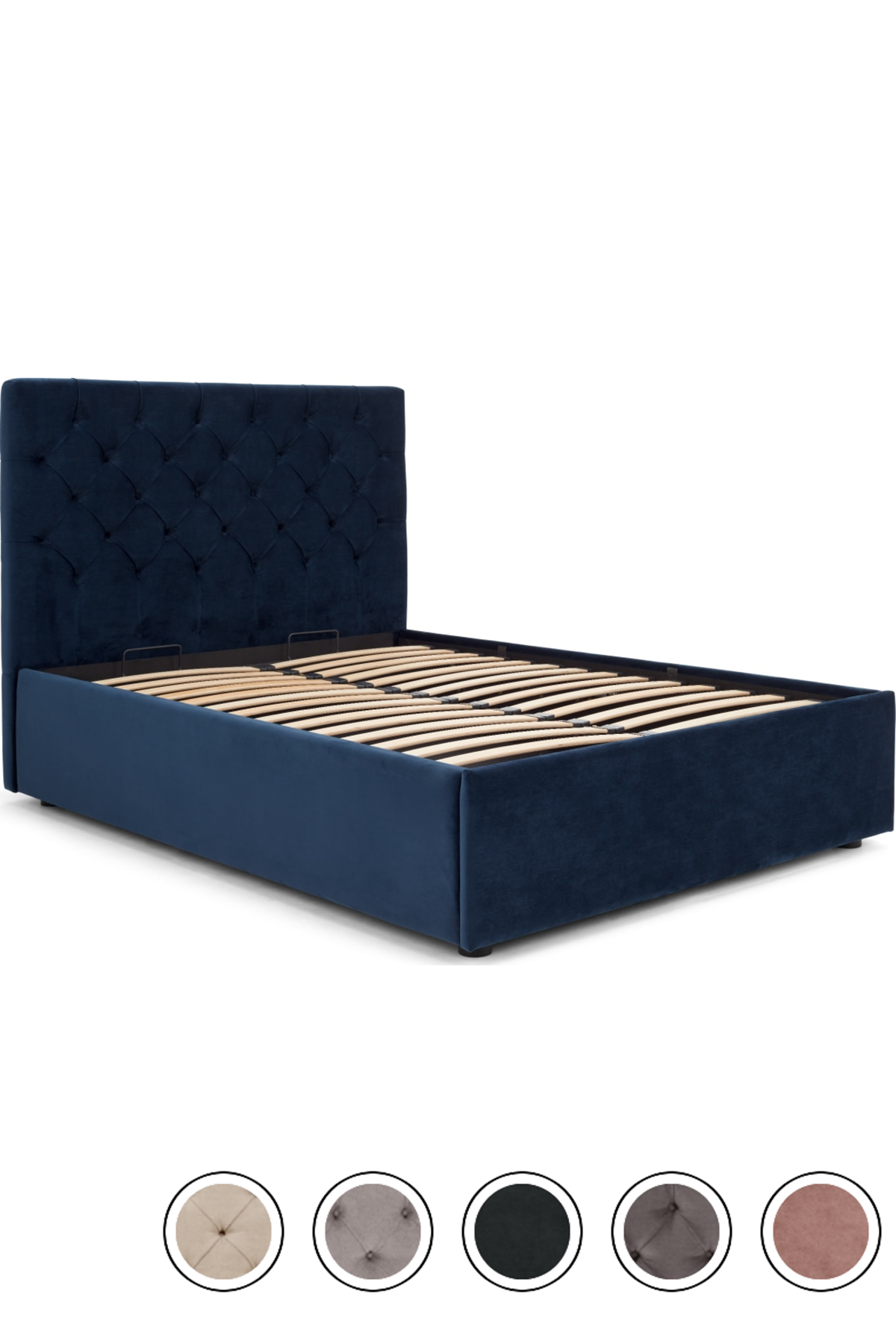 Dalkeith Modern Crushed Velvet Bed Double King Sizes Upholstered