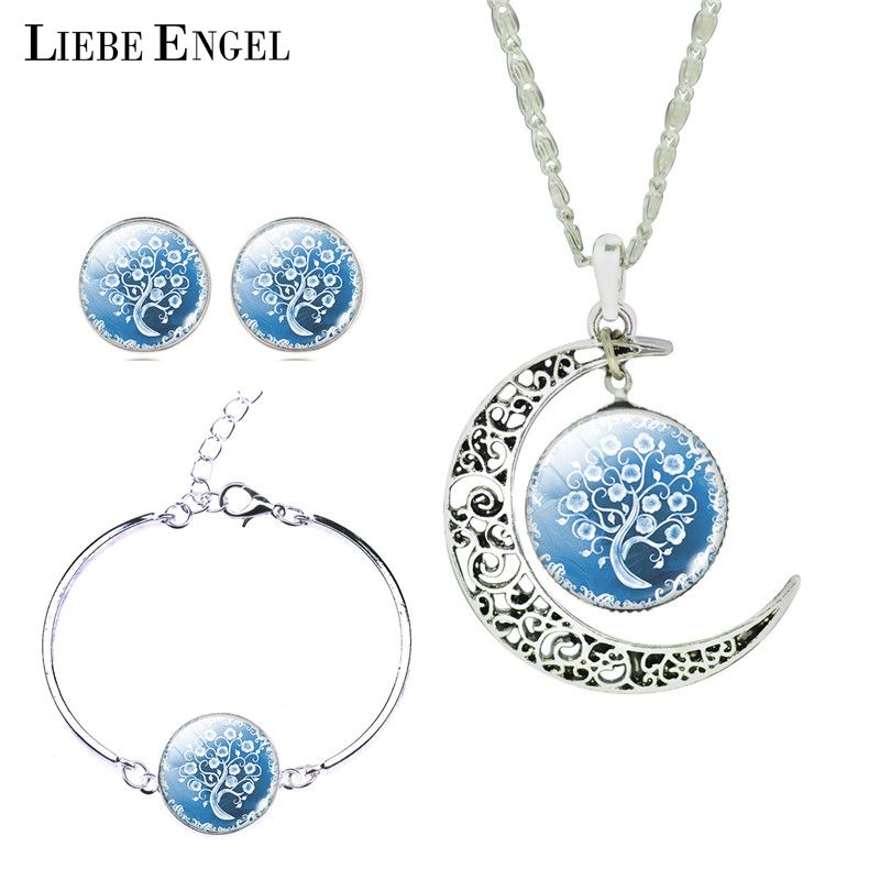 Lovely Design larme de forme des yeux collier pendentif bleu CRISTAL STRASS