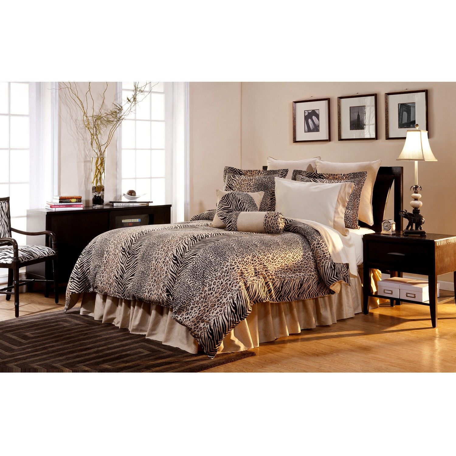 Urban Safari 3 piece King size Duvet Cover Set