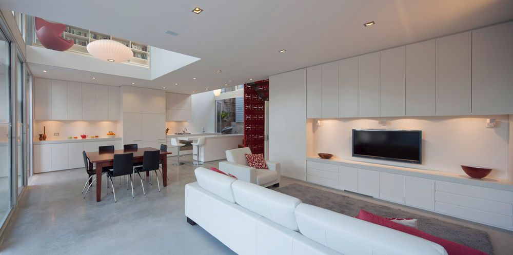 modern living and dining with void - google search | voids- examples