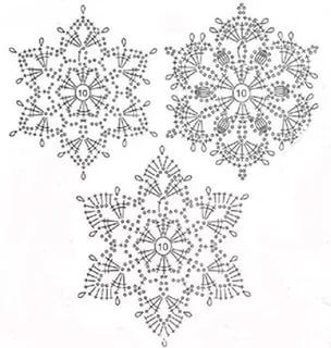 Вязанные снежинки фото схема Вязанные снежинки фото схема