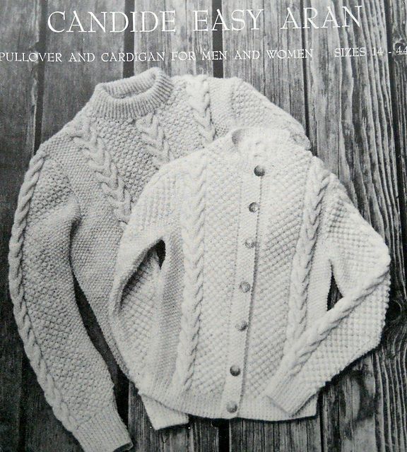 Candide Easy Aran Pullover And Cardigan for Men and Women Candide Easy Aran Pullover And Cardigan for Men and Women