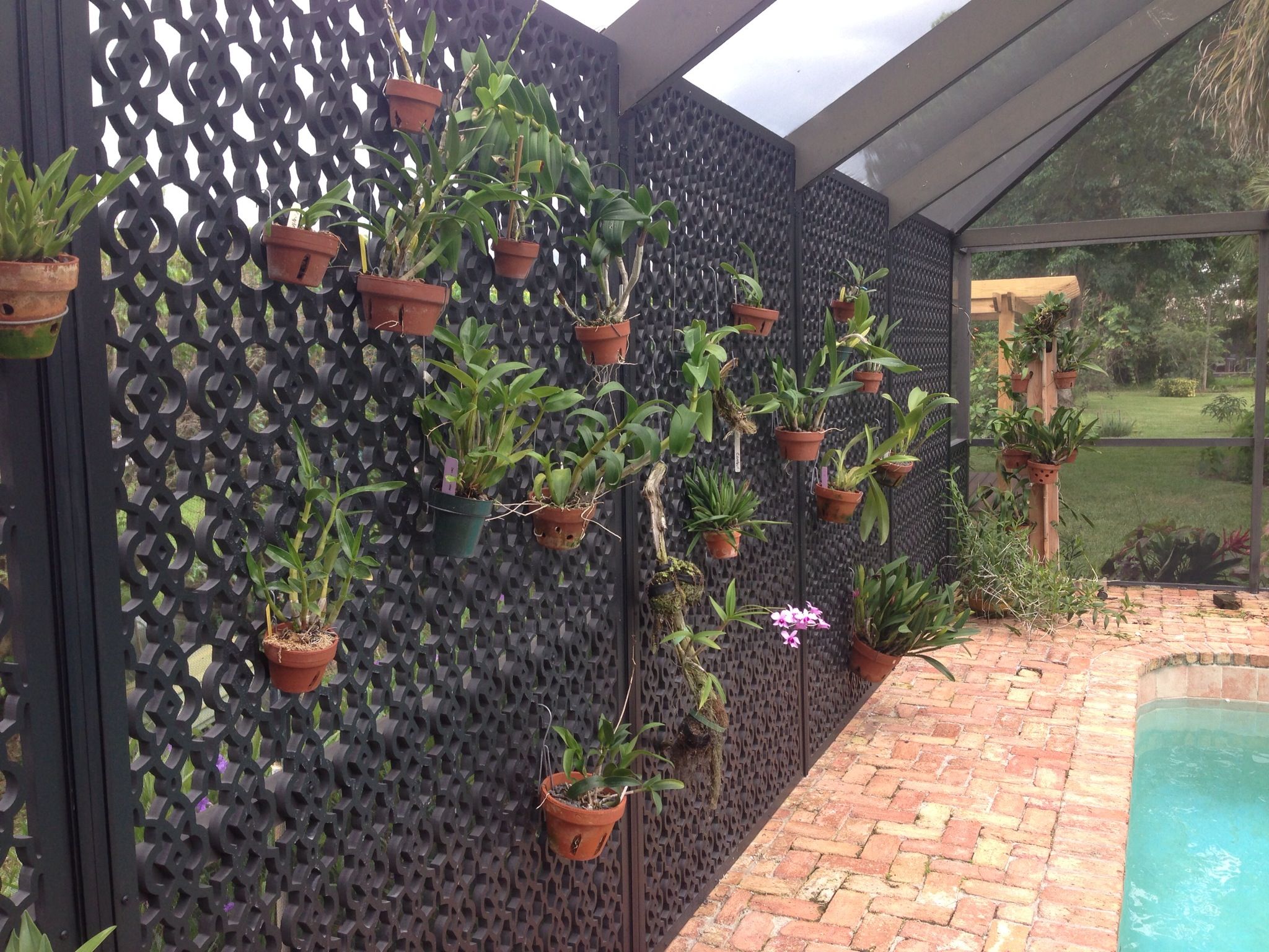 1" black Nordic Panels for privacy around your pool and they