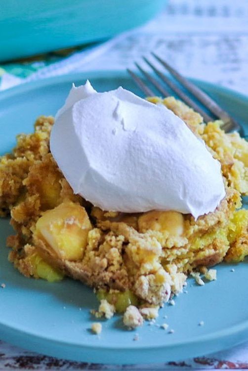 This quick and easy lemon dump cake requires just 4 ingredients in the cake, including pie filling and cake mix, to create a sweet and tart summer treat. #bakingrecipes #cakeideas #cakerecipes #cakes #dessertrecipes Summer Pasta Recipes, Fruit Dips Recipes, Dip Recipes, Side Dish Recipes, Brunch Recipes, Baking Recipes, Cake Recipes, Breakfast Recipes, Snack Recipes