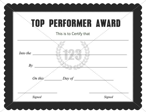 star performer certificate templates 4 star performer certificate templates