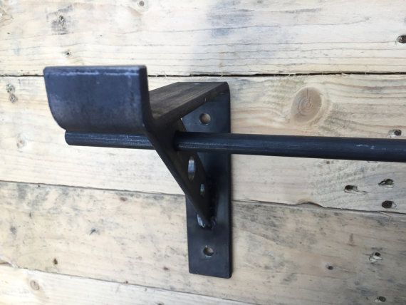Metal Shelf Brackets Utensils Bar 150mm Heavy Duty Steel