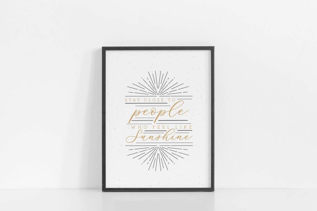 people sunshine print art prints quotes cute frames 8x10 art prints