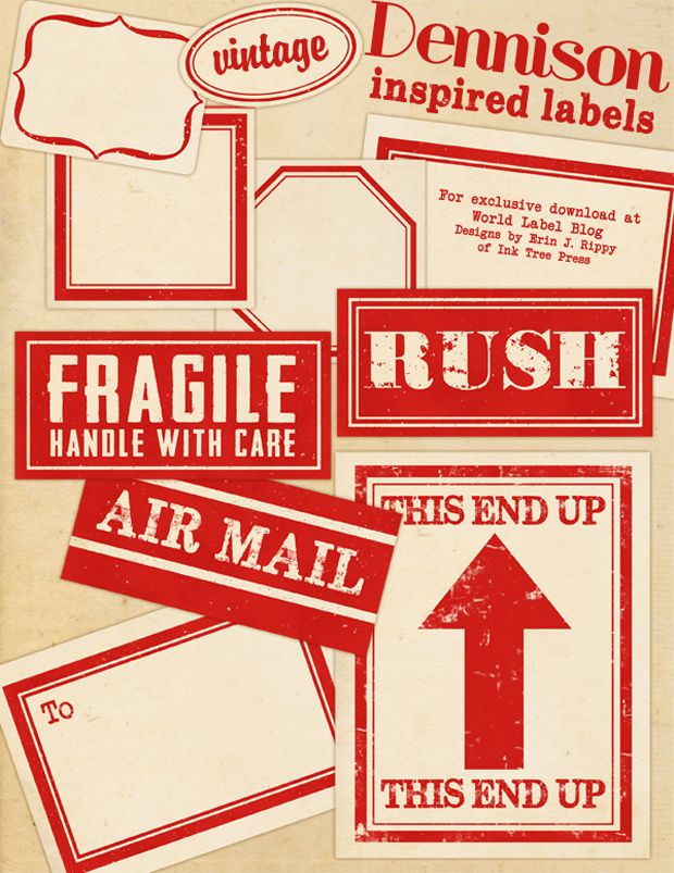 free printable red bordered