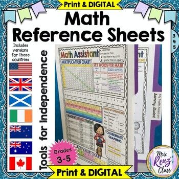 Give your students the math reference tools that help them instantly answer their questions. These math helper charts are packed with academic math content to help your learners be successful especially during distance learning!The set also includes international math helper pages with proper spell... Math Reference Sheet, Reference Chart, Multiplication Strategies, Multiplication Chart, Roman Numerals Chart, Helper Chart, Math Helper, File Folder Labels, Types Of Angles