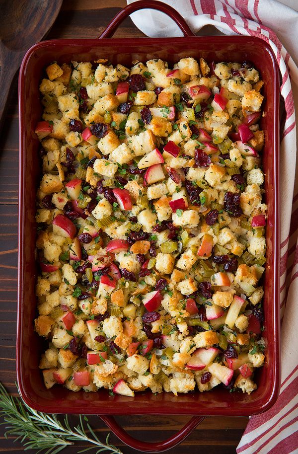 Stuffing (with Apples Cranberries and Rosemary) - Stuffing (with Apples Cranberries and Rosemary) -