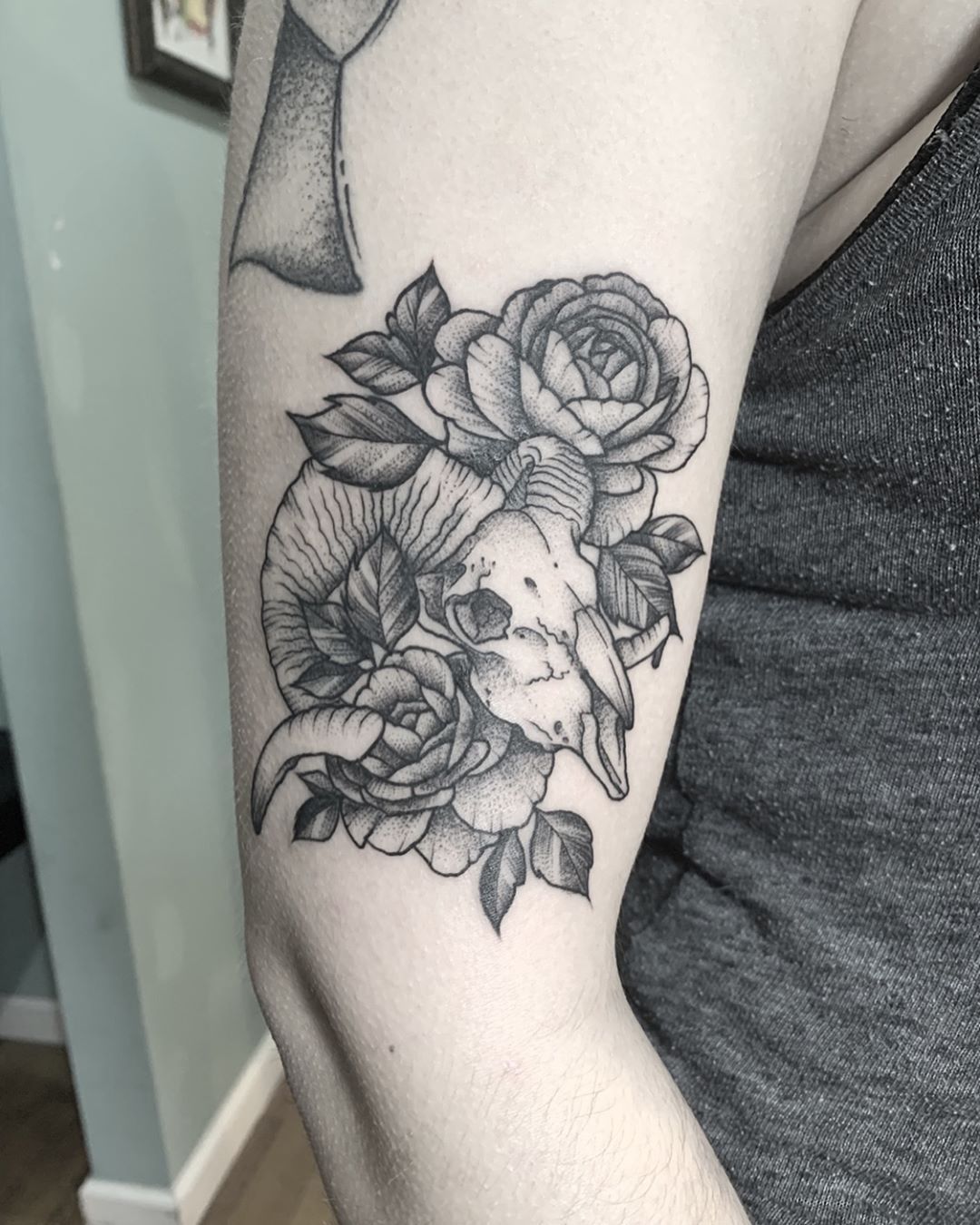 Goat Bode Marlamoon Chest Tattoos For Women Chest Piece Tattoos Taurus Tattoos