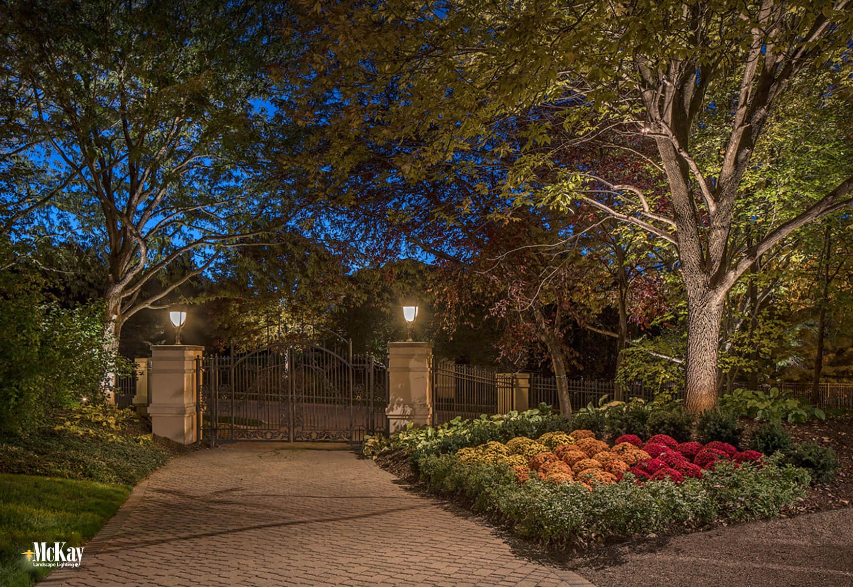 Gate Security Lighting Omaha Nebraska Mckay Landscape Lighting