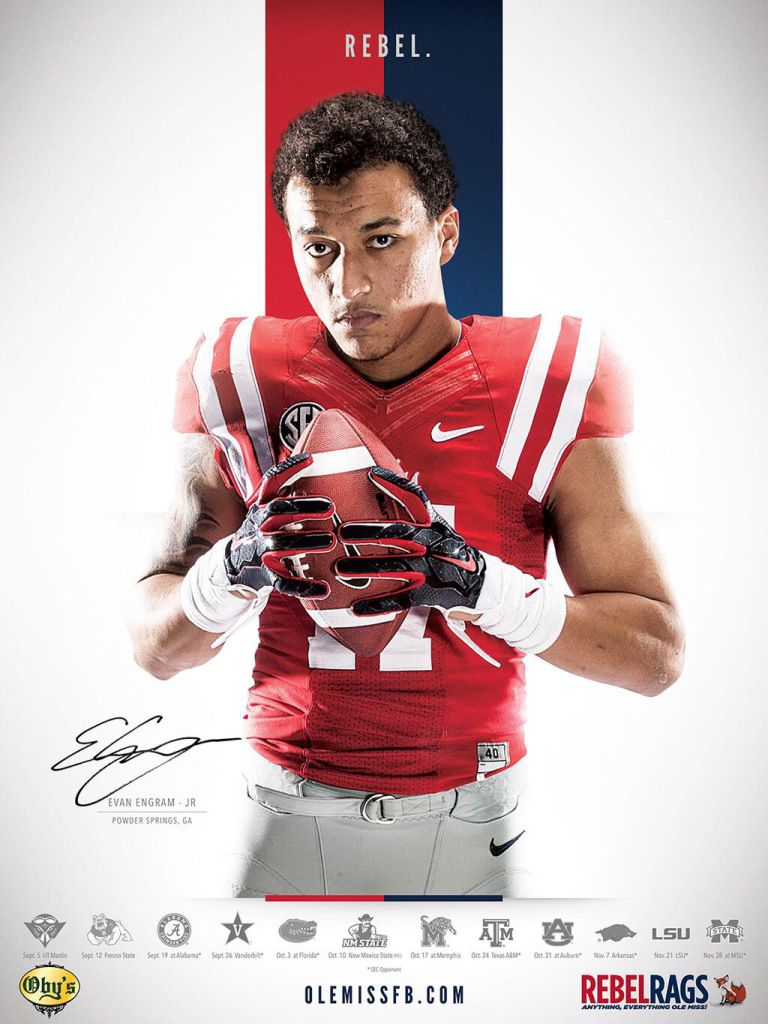ole miss 2021 football schedule poster