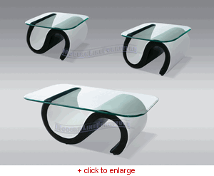 Click To Enlarge Black And White End Table Pinterest Coffee Contemporary White Black Leather Set Of Coffee Table And Two End Tables