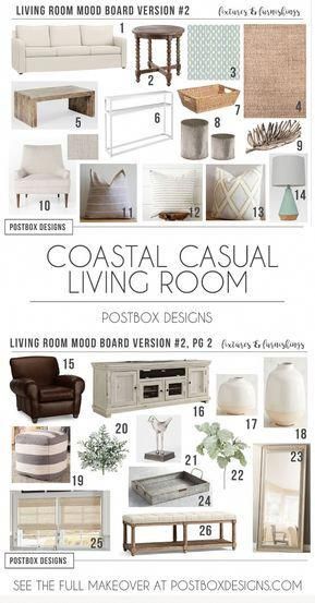 coastal-living-room-design-ideas-living-room-makeover-e-design #coastallivingrooms